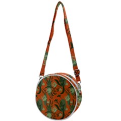 Folk Floral Pattern  Abstract Flowers Surface Design  Seamless Pattern Crossbody Circle Bag by Eskimos