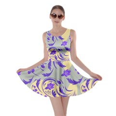 Folk Floral Pattern  Abstract Flowers Surface Design  Seamless Pattern Skater Dress by Eskimos