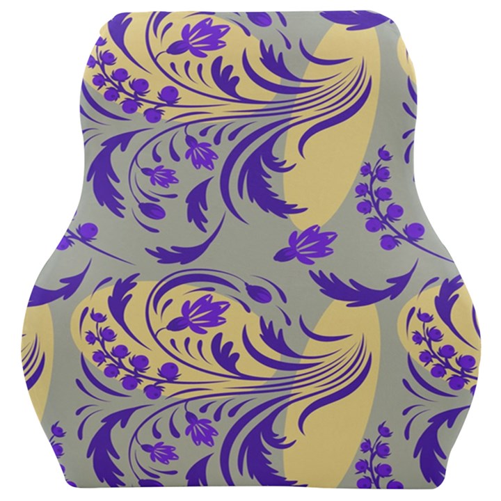 Folk floral pattern. Abstract flowers surface design. Seamless pattern Car Seat Velour Cushion 