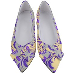 Folk Floral Pattern  Abstract Flowers Surface Design  Seamless Pattern Women s Bow Heels by Eskimos