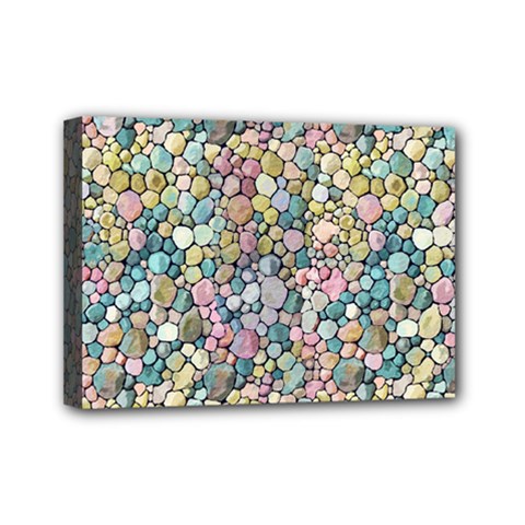 Multicolored Watercolor Stones Mini Canvas 7  X 5  (stretched) by SychEva