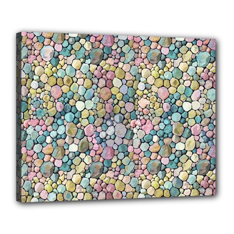 Multicolored Watercolor Stones Canvas 20  X 16  (stretched) by SychEva