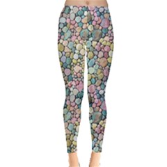 Multicolored Watercolor Stones Leggings  by SychEva