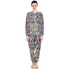 Multicolored Watercolor Stones Onepiece Jumpsuit (ladies)  by SychEva