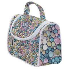 Multicolored Watercolor Stones Satchel Handbag by SychEva