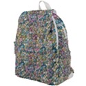 Multicolored Watercolor Stones Top Flap Backpack View1