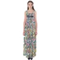 Multicolored Watercolor Stones Empire Waist Maxi Dress View1