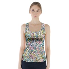 Multicolored Watercolor Stones Racer Back Sports Top by SychEva