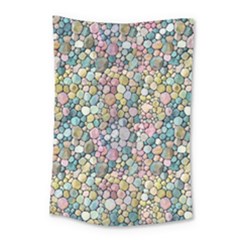 Multicolored Watercolor Stones Small Tapestry by SychEva