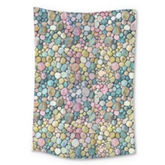 Multicolored Watercolor Stones Large Tapestry by SychEva