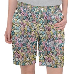 Multicolored Watercolor Stones Pocket Shorts by SychEva