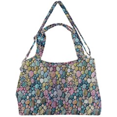 Multicolored Watercolor Stones Double Compartment Shoulder Bag by SychEva