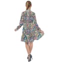 Multicolored Watercolor Stones All Frills Chiffon Dress View2