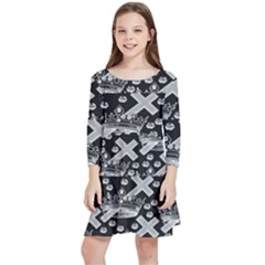 Royalcrowns Kids  Quarter Sleeve Skater Dress