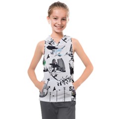 Skaterunderground Kids  Sleeveless Hoodie by PollyParadise