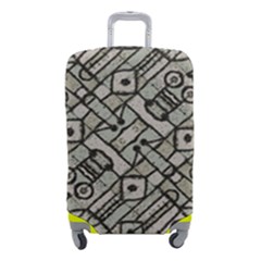 Tribal Geometric Grunge Print Luggage Cover (small)