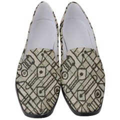 Tribal Geometric Grunge Print Women s Classic Loafer Heels by dflcprintsclothing