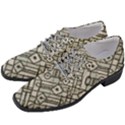 Tribal Geometric Grunge Print Women Heeled Oxford Shoes View2