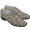 Tribal Geometric Grunge Print Women Heeled Oxford Shoes View3