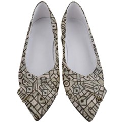 Tribal Geometric Grunge Print Women s Bow Heels by dflcprintsclothing