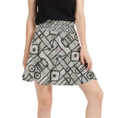 Tribal Geometric Grunge Print Waistband Skirt by dflcprintsclothing