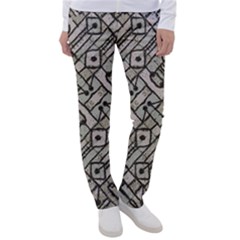 Tribal Geometric Grunge Print Women s Casual Pants by dflcprintsclothing