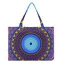 Blue Violet Midnight Sun Mandala Boho Hipppie Medium Tote Bag View1