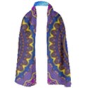 Blue Violet Midnight Sun Mandala Hippie Trippy Psychedelic Kaleidoscope  Long Sheer Chiffon Scarf  View1