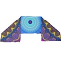 Blue Violet Midnight Sun Mandala Hippie Trippy Psychedelic Kaleidoscope  Long Sheer Chiffon Scarf  View2