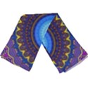 Blue Violet Midnight Sun Mandala Hippie Trippy Psychedelic Kaleidoscope  Long Sheer Chiffon Scarf  View3