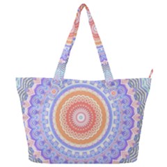 Pretty Pastel Boho Hippie Mandala Full Print Shoulder Bag by CrypticFragmentsDesign