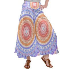 Pretty Pastel Boho Hippie Mandala Satin Palazzo Pants by CrypticFragmentsDesign