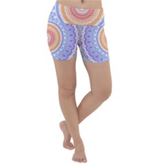 Pretty Pastel Boho Hippie Mandala Lightweight Velour Yoga Shorts by CrypticFragmentsDesign