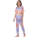 Pretty Pastel Boho Hippie Mandala Kids  Satin Short Sleeve Pajamas Set View1