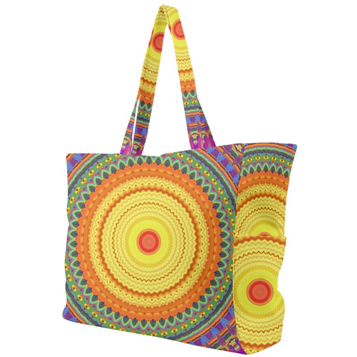 Neon Calliope Kaleidoscope Mandala Simple Shoulder Bag