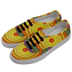 Neon Calliope Kaleidoscope Mandala Men s Classic Low Top Sneakers by CrypticFragmentsDesign