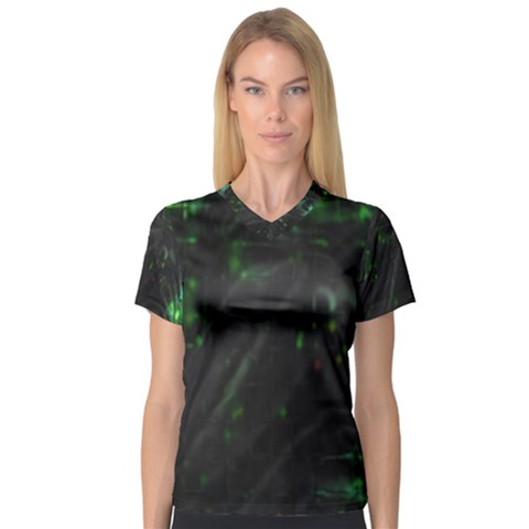 Alien2 V-neck Sport Mesh Tee by PollyParadise