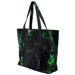 Alien2 Zip Up Canvas Bag by PollyParadise