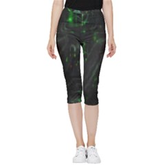 Alien2 Inside Out Lightweight Velour Capri Leggings 