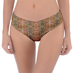 Vintage Ornate Geometric Pattern Reversible Classic Bikini Bottoms