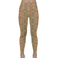 Vintage Ornate Geometric Pattern Lightweight Velour Classic Yoga Leggings