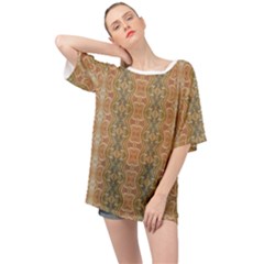 Vintage Ornate Geometric Pattern Oversized Chiffon Top by dflcprintsclothing