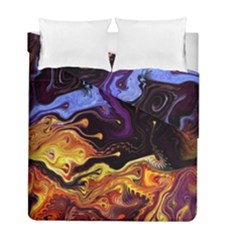 Nebula Starry Night Skies Abstract Art Duvet Cover Double Side (full/ Double Size) by CrypticFragmentsDesign