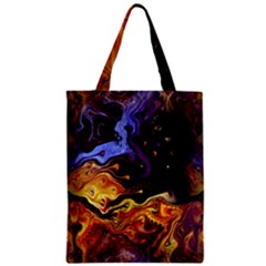 Nebula Starry Night Skies Abstract Art Zipper Classic Tote Bag by CrypticFragmentsDesign