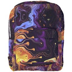 Nebula Starry Night Skies Abstract Art Full Print Backpack by CrypticFragmentsDesign