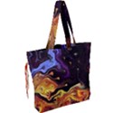 Nebula Starry Night Skies Abstract Art Drawstring Tote Bag View2