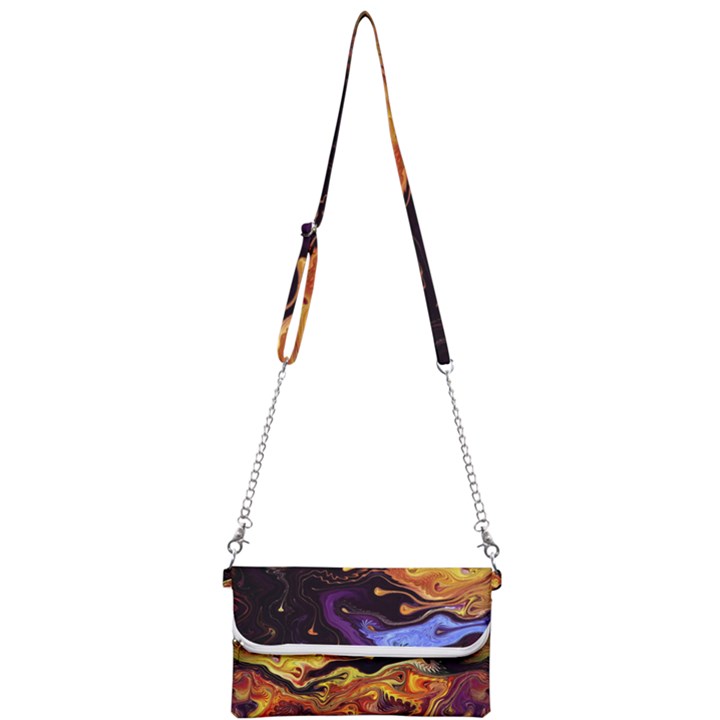 Nebula Starry Night Skies Abstract Art Mini Crossbody Handbag