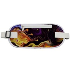 Nebula Starry Night Skies Abstract Art Rounded Waist Pouch by CrypticFragmentsDesign