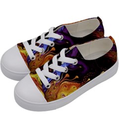 Nebula Starry Night Skies Abstract Art Kids  Low Top Canvas Sneakers by CrypticFragmentsDesign