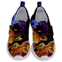 Nebula Starry Night Skies Abstract Art Kids  Velcro No Lace Shoes by CrypticFragmentsDesign